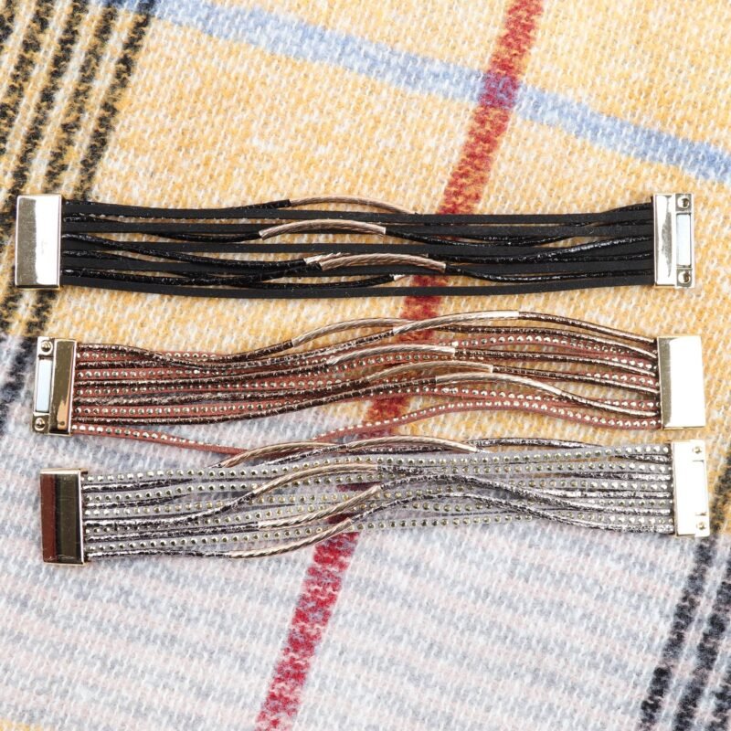 Multiline Leather Magnetic Bracelet - 图片 11
