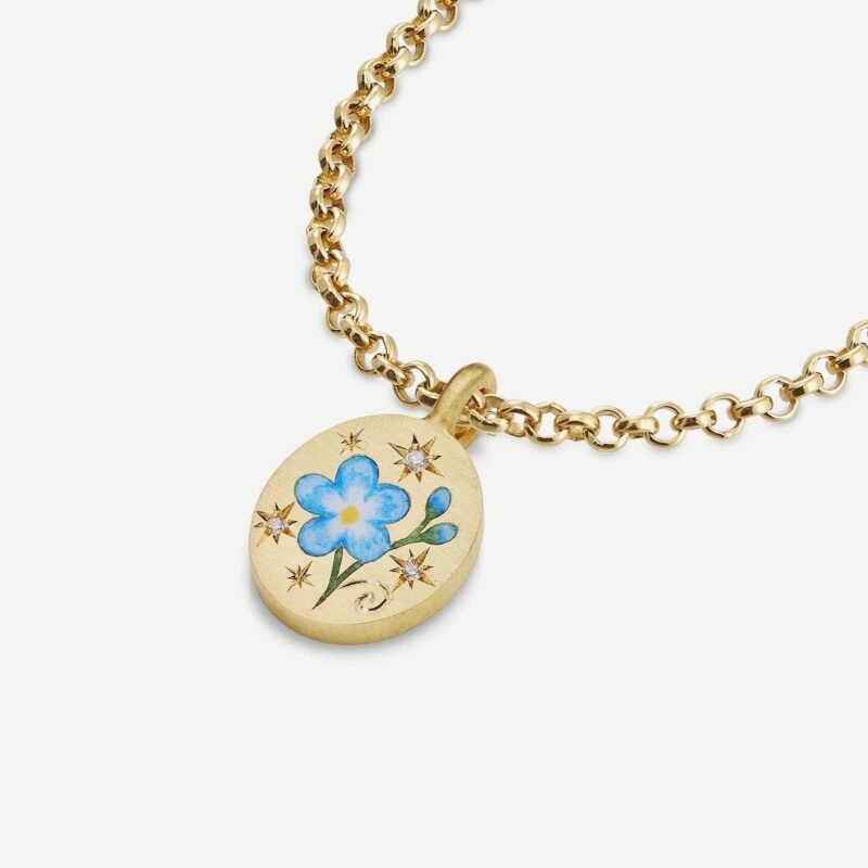 18K gold inlaid zircon with pattern design trendy personality necklace - 图片 5