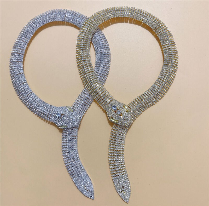 Water Diamond Snake Head Long Neckchain - 图片 6