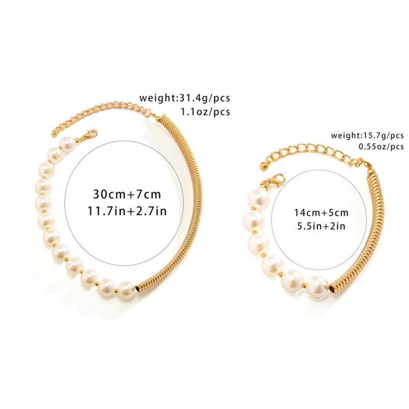 Pearl Short Choker Necklace Women Collar Wed Bridal Vintage Clavicle - 图片 4