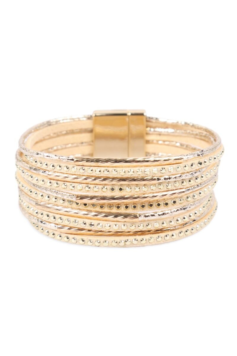 Multiline Leather Magnetic Bracelet - 图片 6