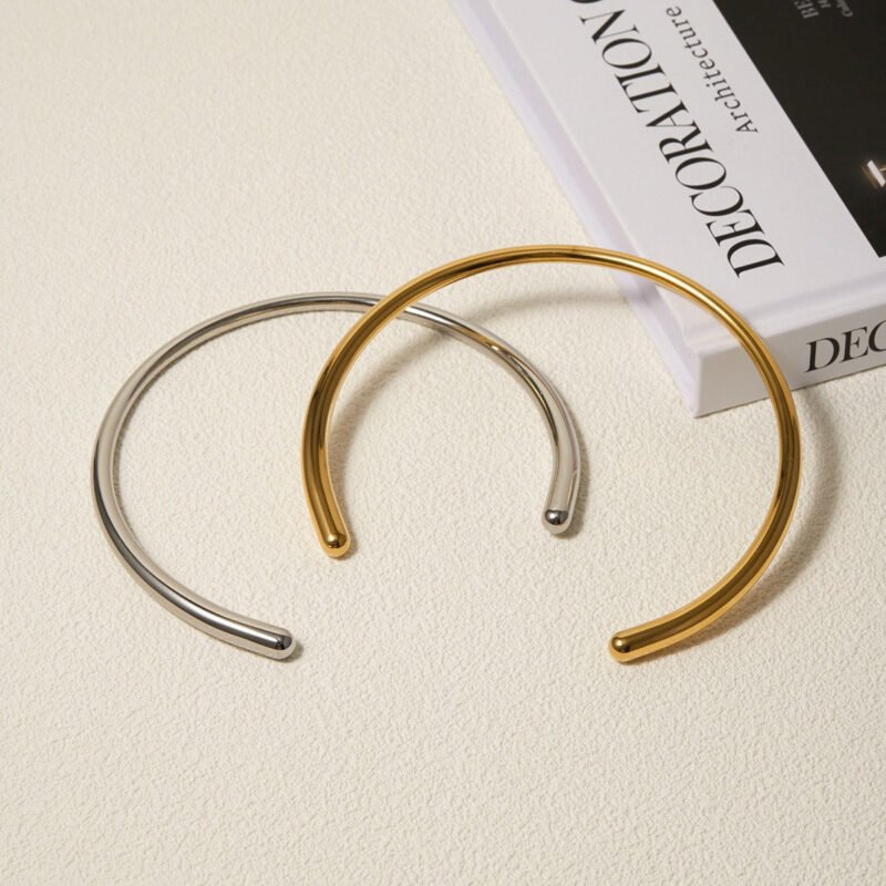 necklace for women with a minimalist glossy collar - 图片 6