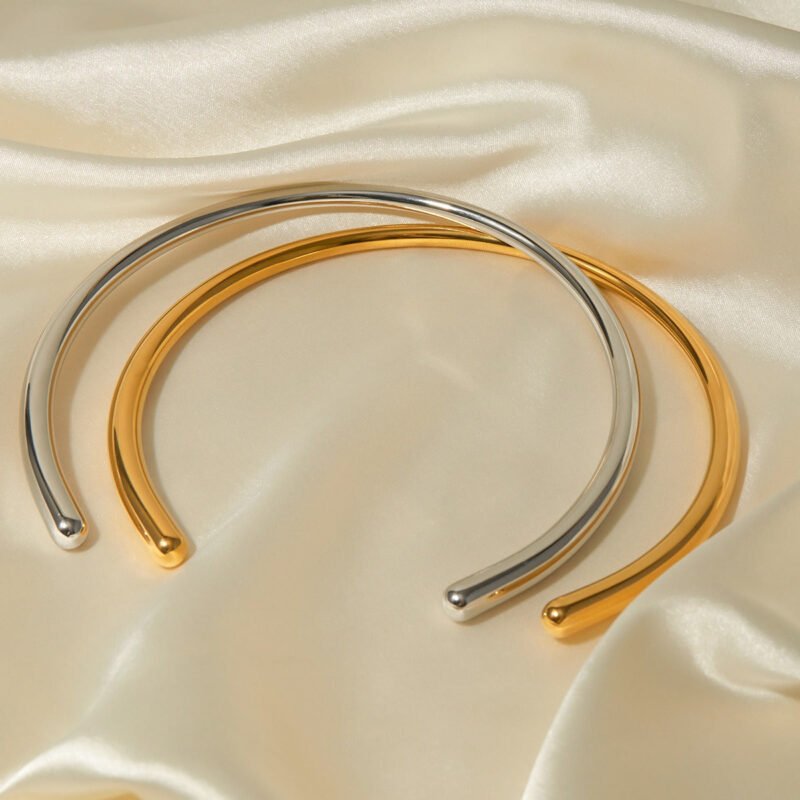 necklace for women with a minimalist glossy collar - 图片 7