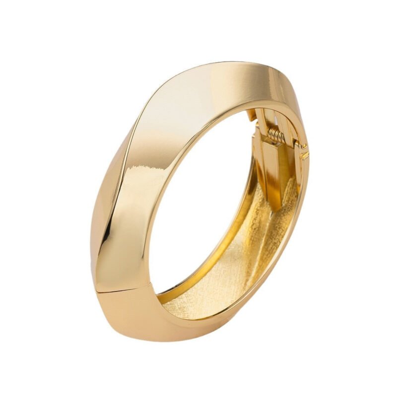 18K gold geometric ring design fashionable personality bracelet - 图片 4