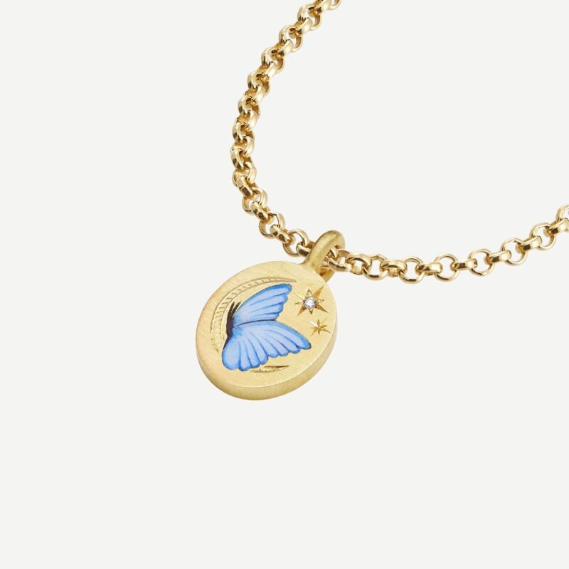 18K gold inlaid zircon with pattern design trendy personality necklace - 图片 14