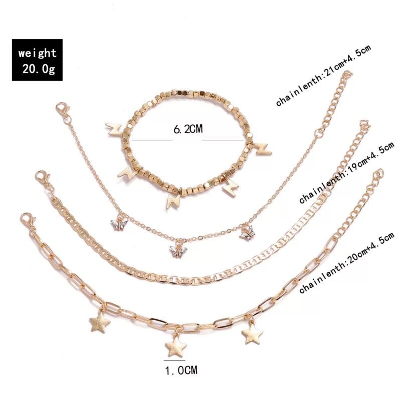 Trendy Player Anklet Set - 图片 5
