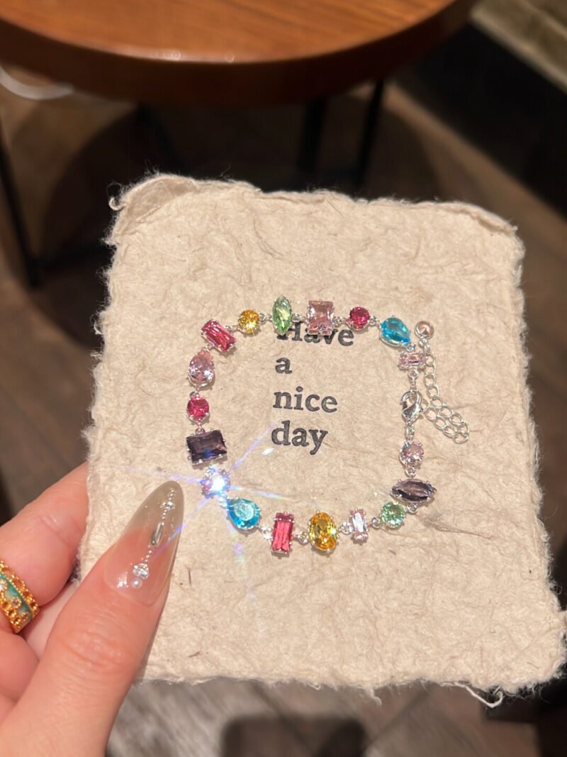 Colorful zircon bracelet